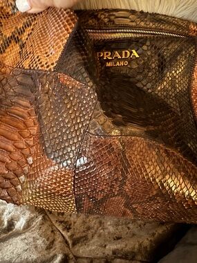 RARE Prada Python Patchwork Handbag Authentic Genuine Snakeskin;Collector Item